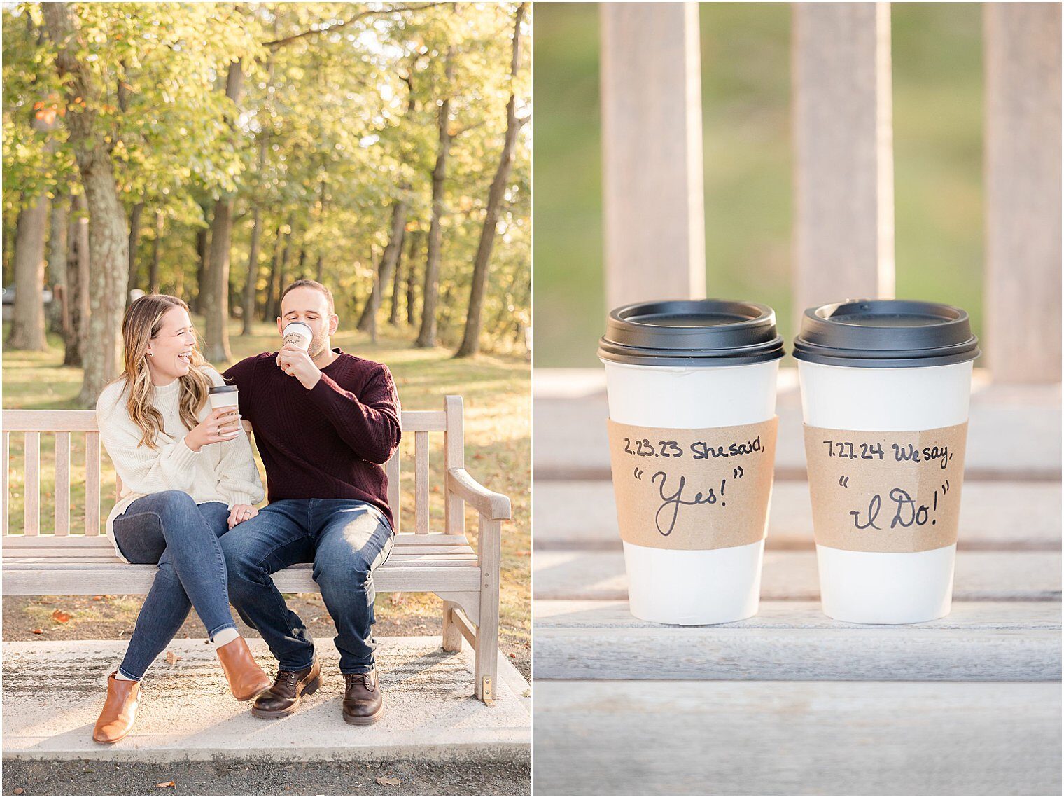couple enjoying their favorite coffee, chilling at Tallman Mountain State