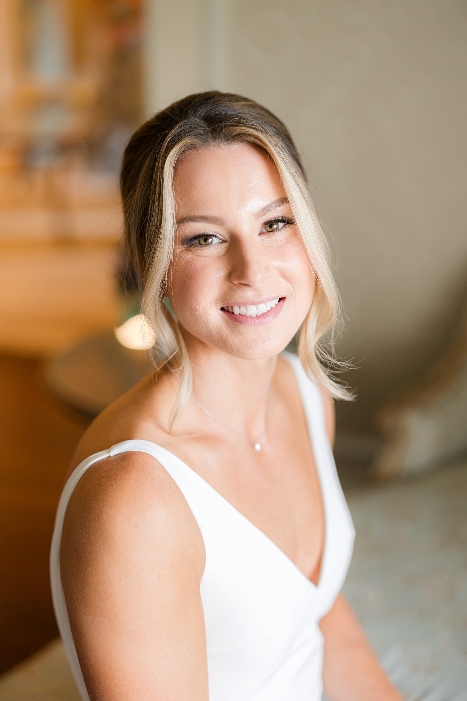 beautiful bride portrait at Ashford Estate