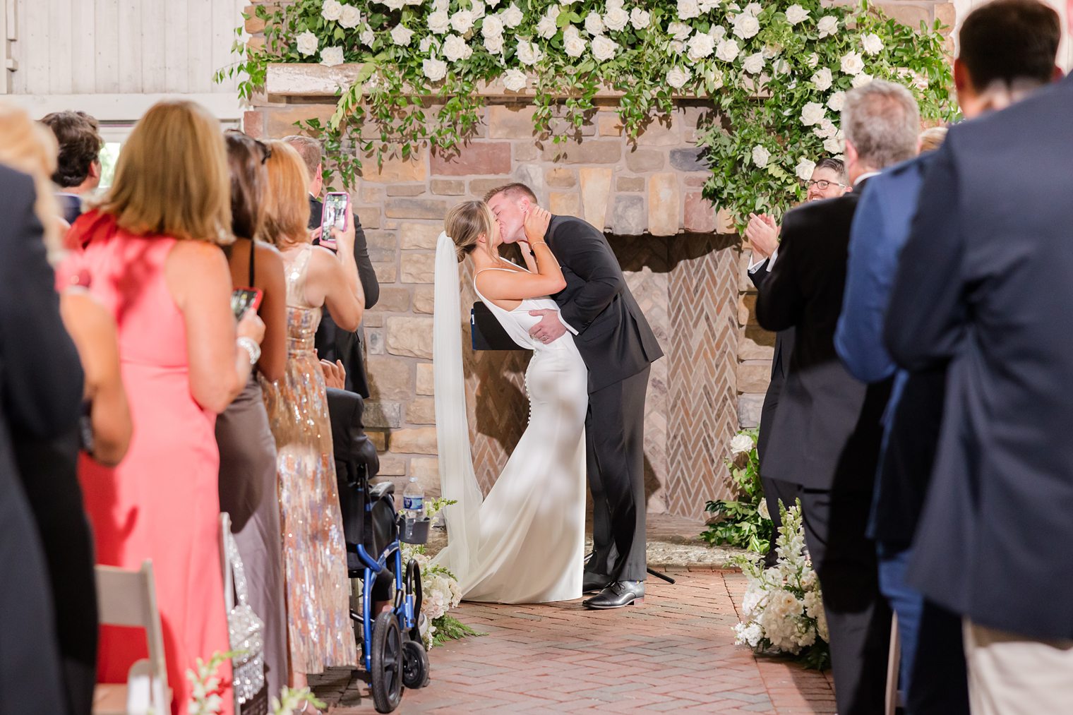 first kiss as husband and wife