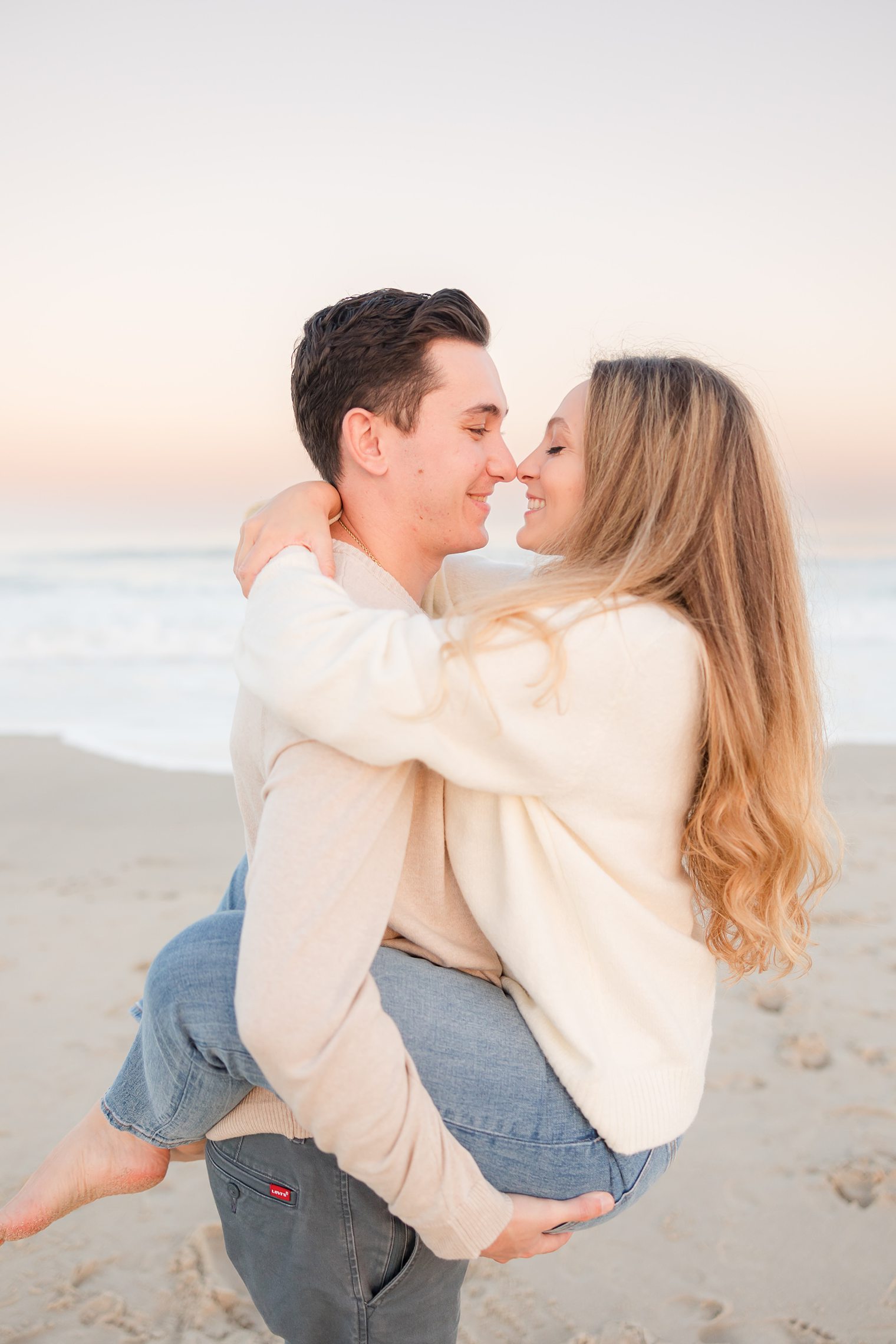 couple looking each other smiling happily