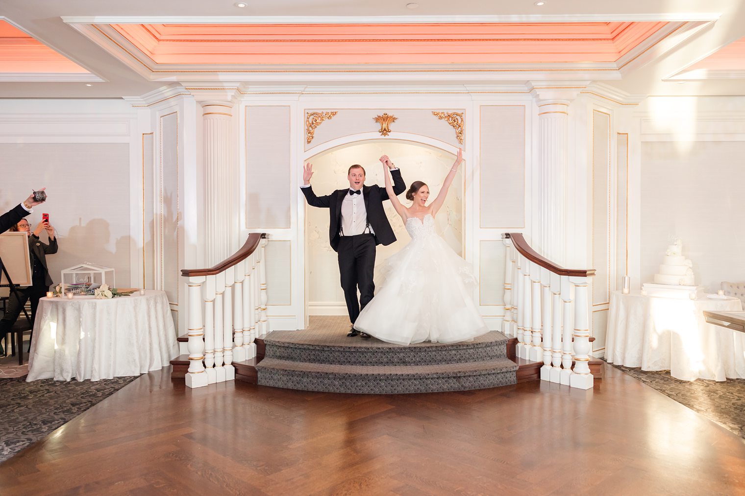 Mr and Mrs doing the big entrance at the mill lakeside manor