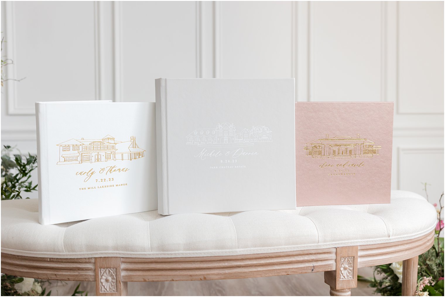 NJ wedding albums with custom cover