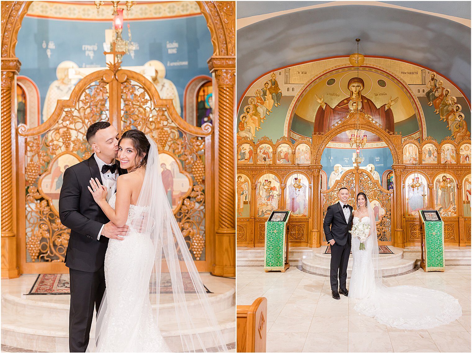 Husband and wife sharing a moment at the church