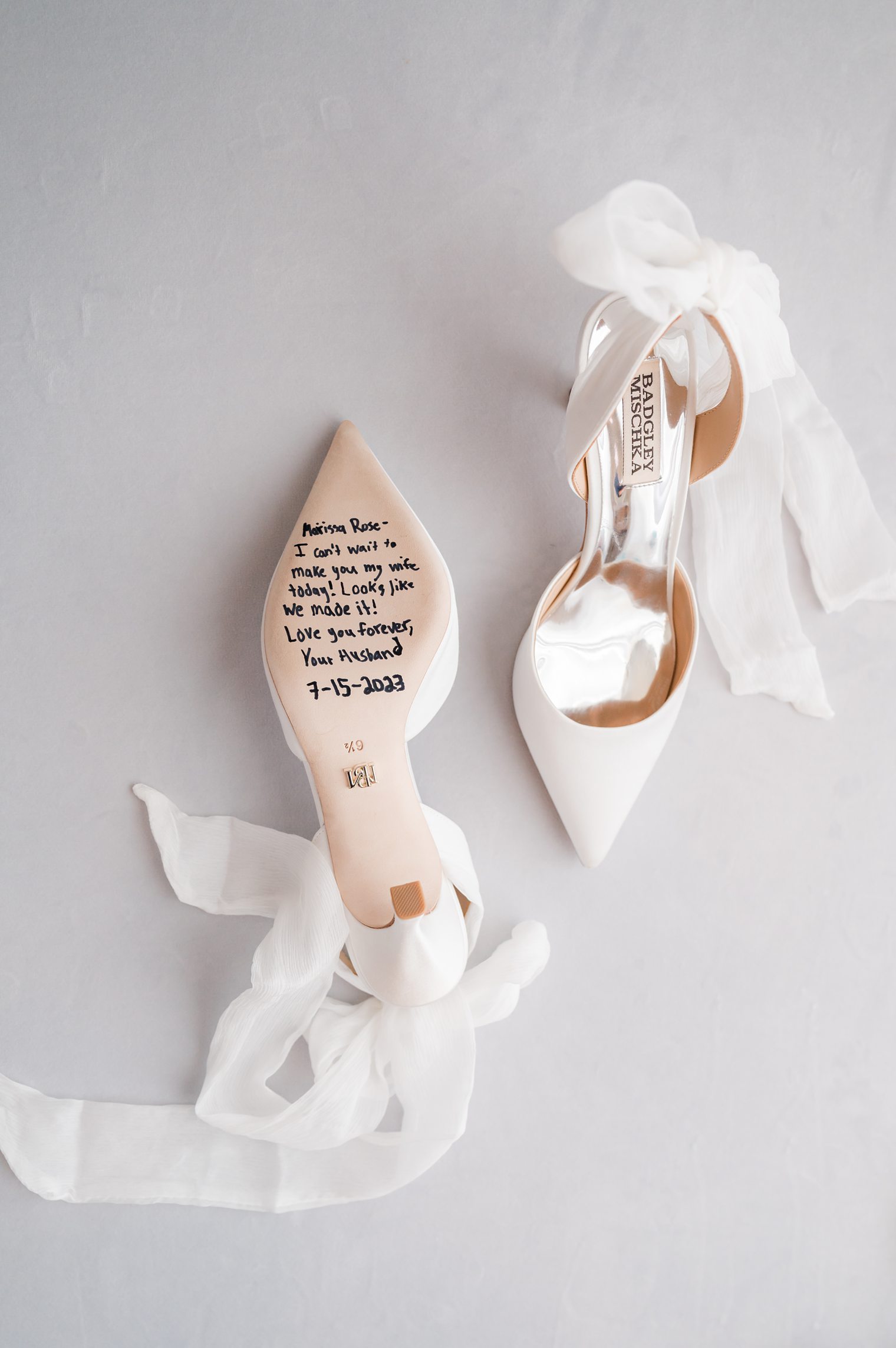 shoe details for wedding day 