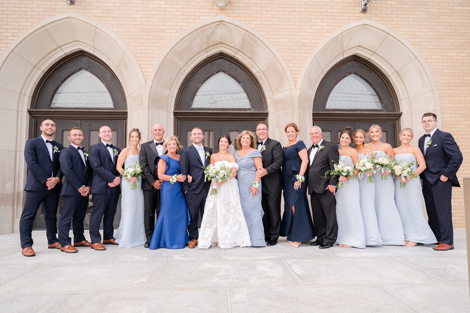 Husband and wife with their families 