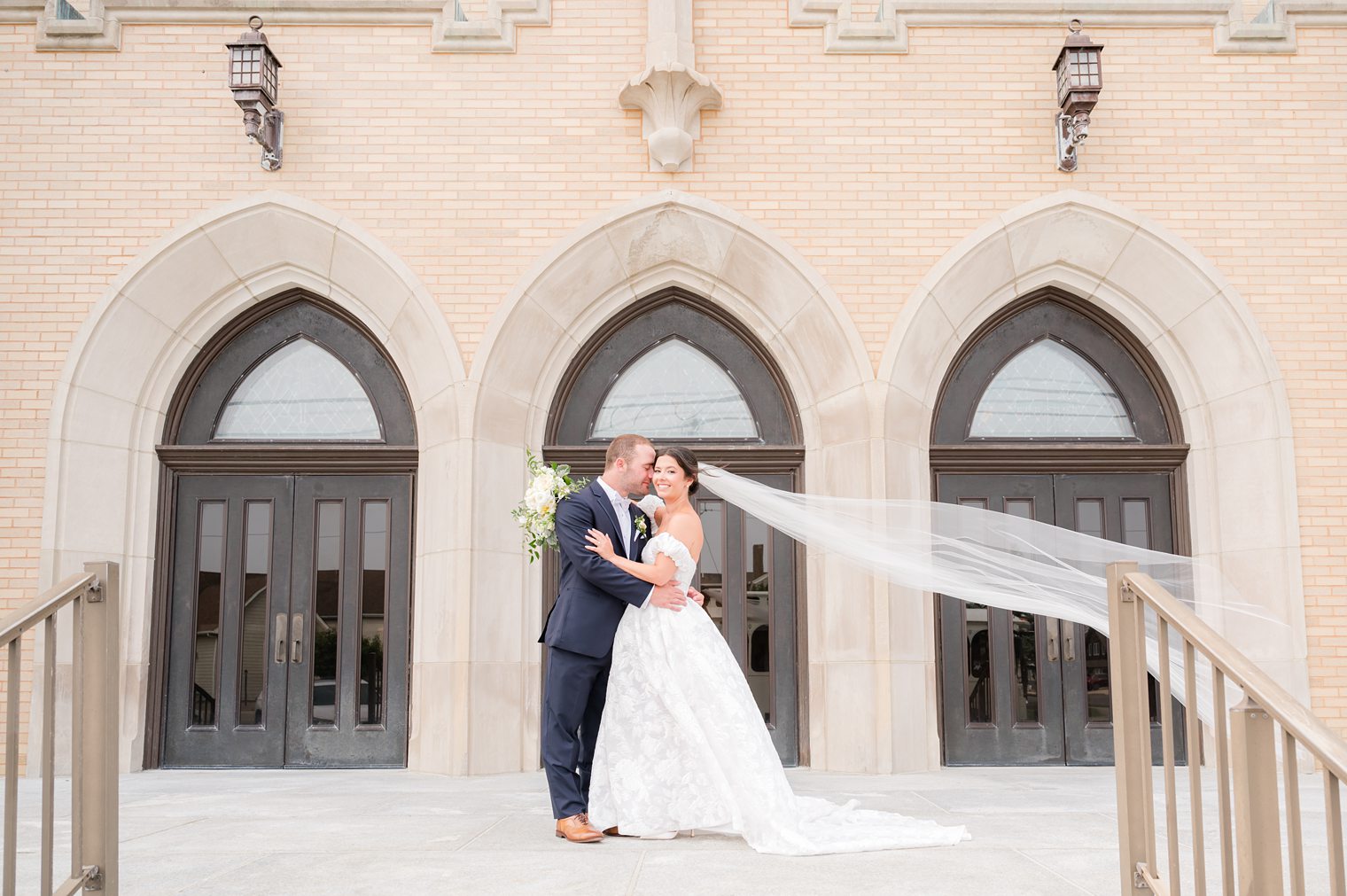 husband putting his face over her wife cheek 