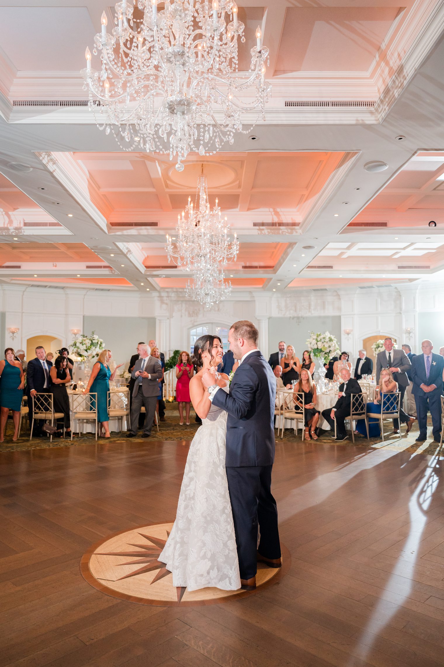 husband and wife sharing their first dance together 