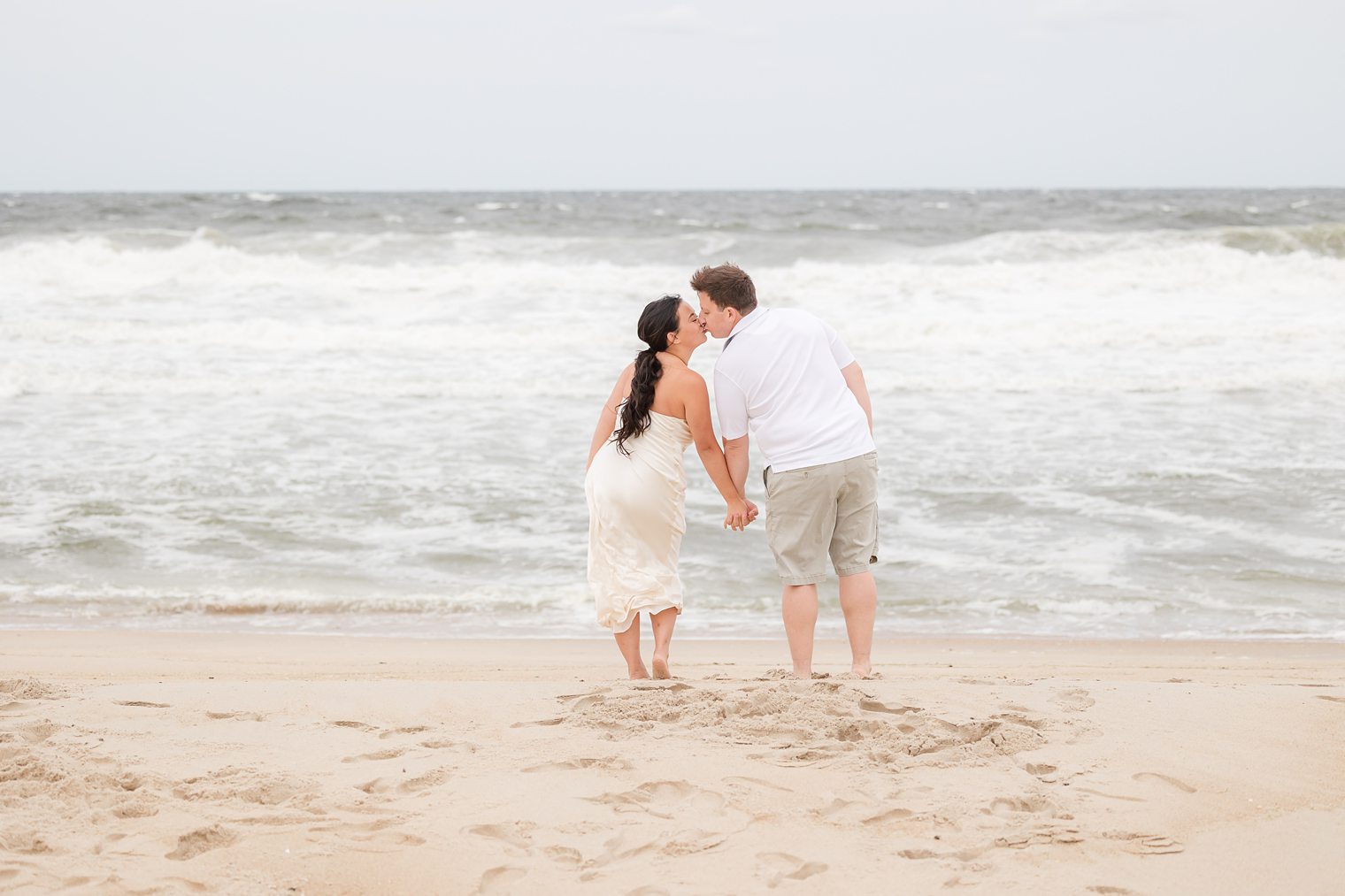 happy couple sharing a kiss