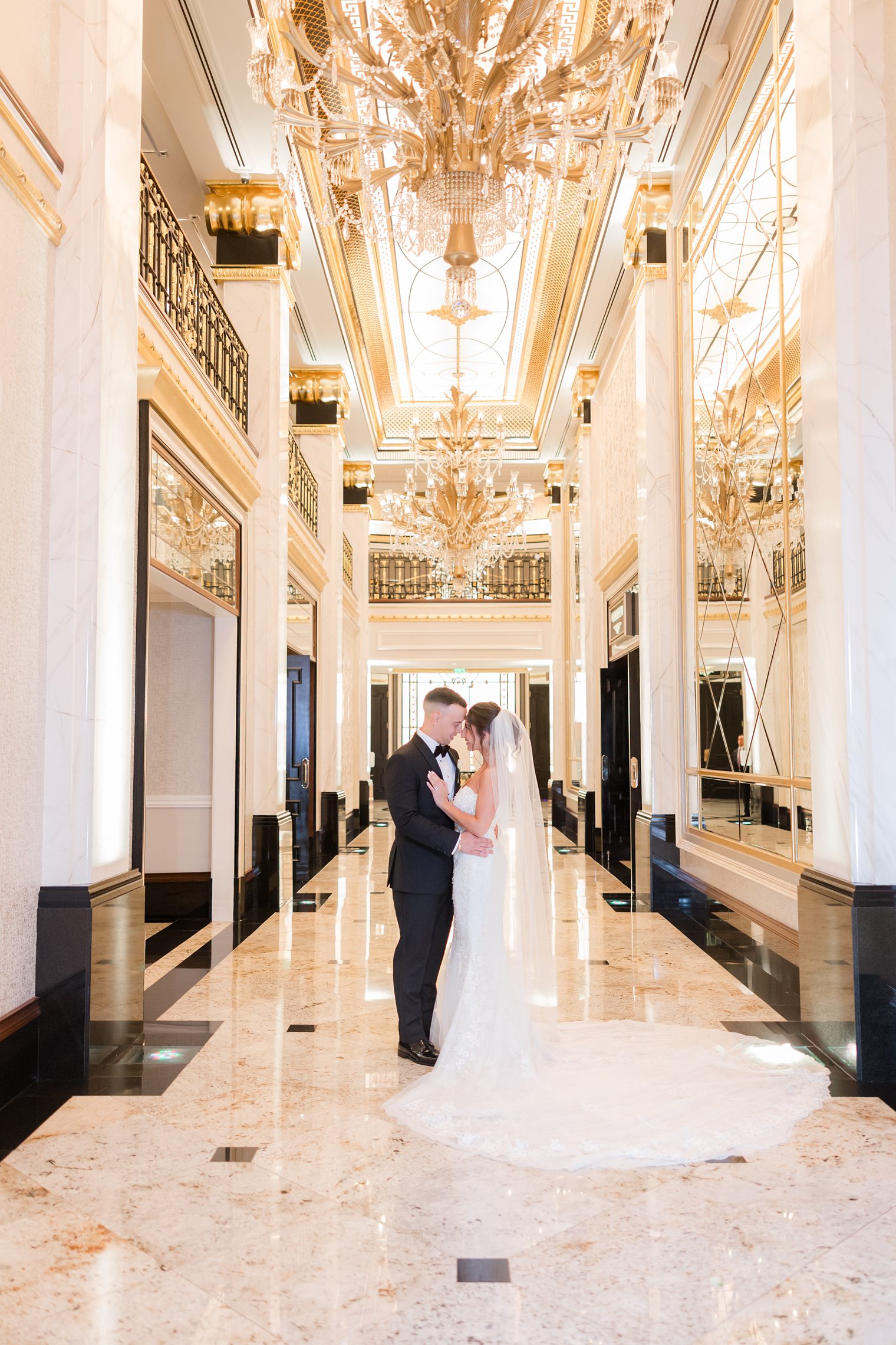 husband and wife sharing a romantic moment at Shadowbrook in Shrewsbury