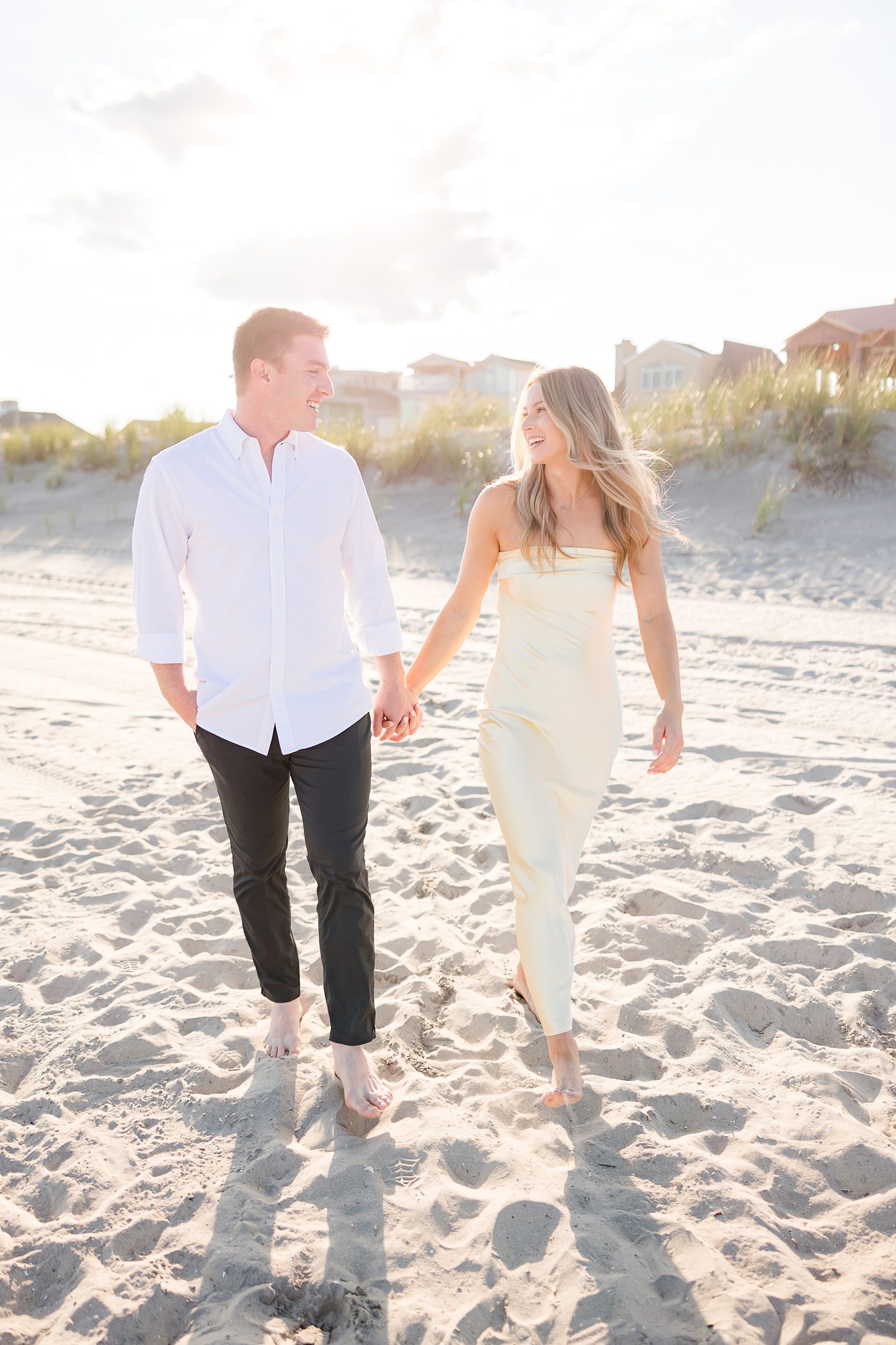 couple taking a walk holding hand in hand