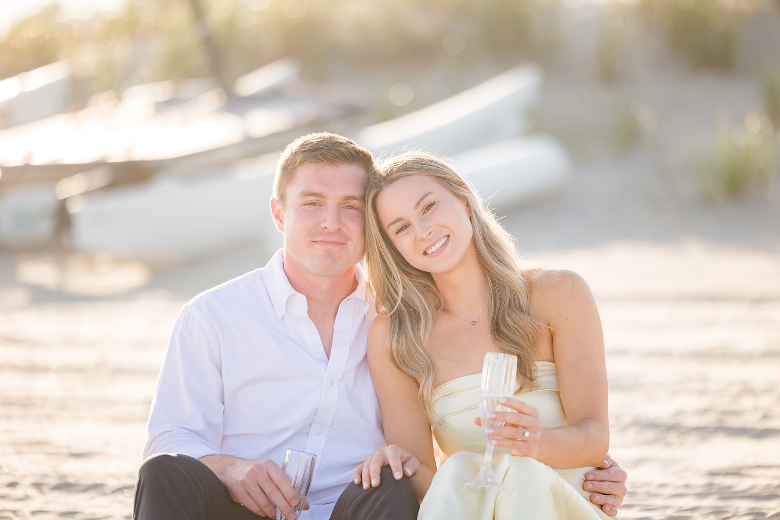 happy couple enjoying the beach and their moment 