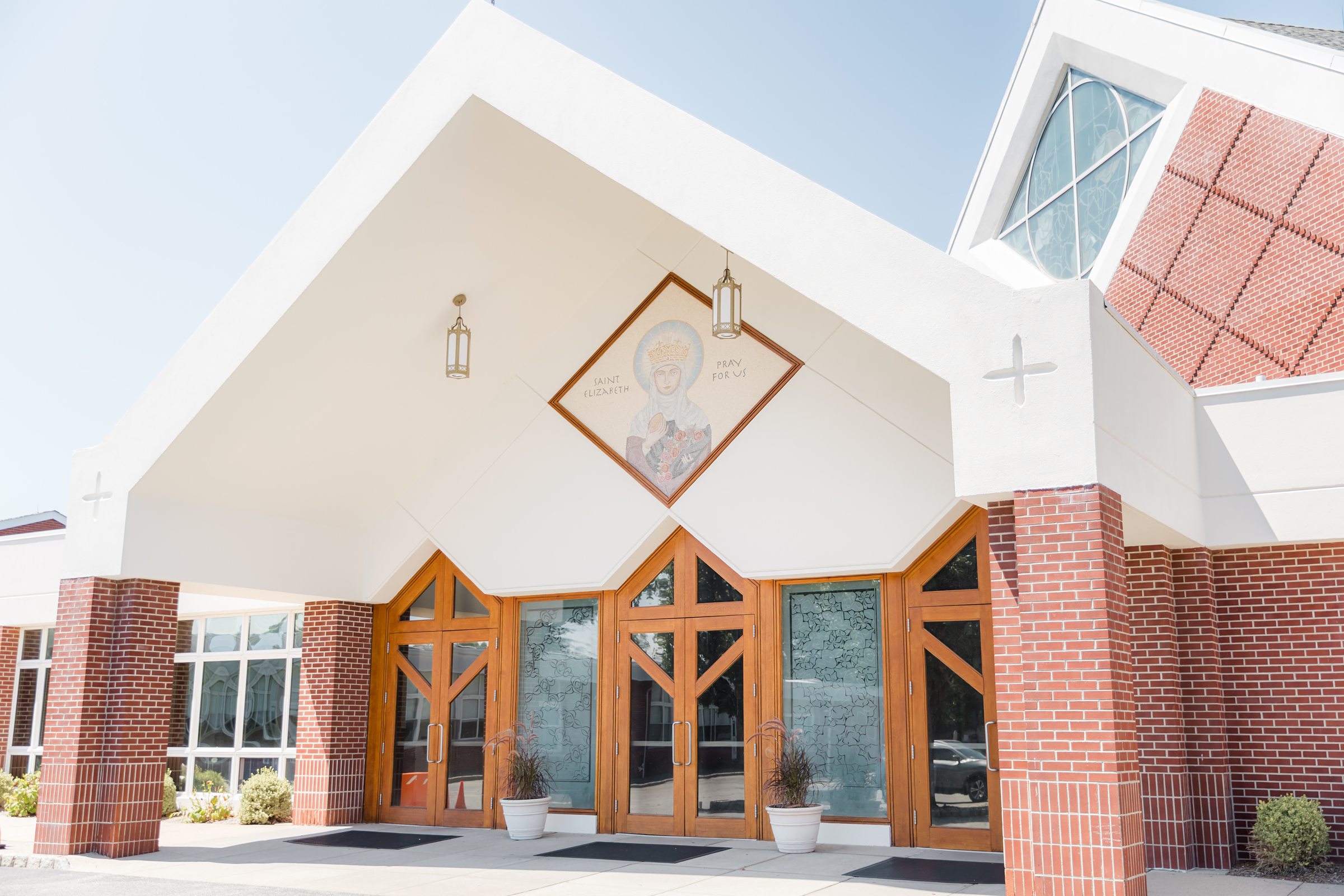 a facade of St. Elizabeth Church 