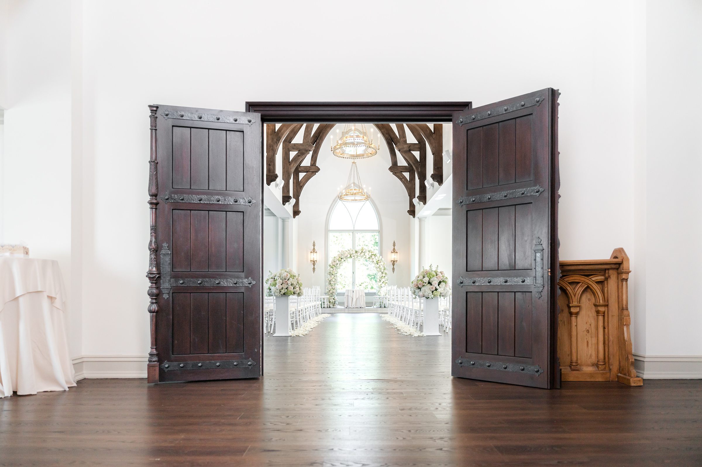 Entrance of the ceremony hall at Park Chateau Estate