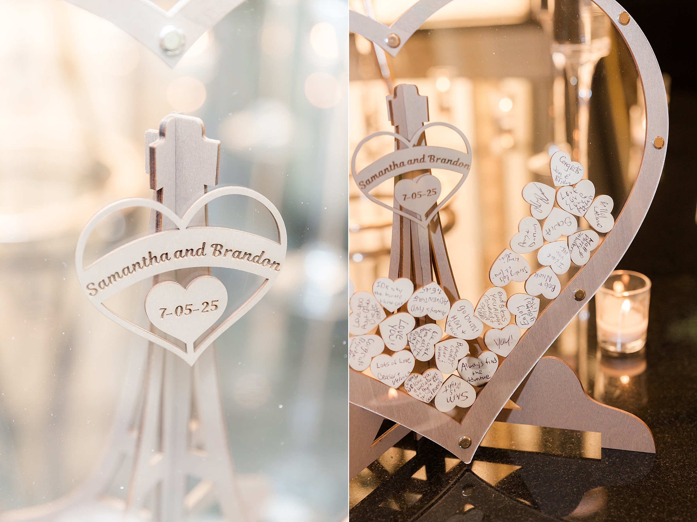 Photo of wooden guest favor