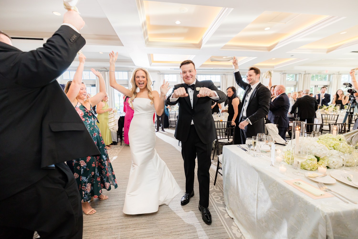 Grand entrance into the reception